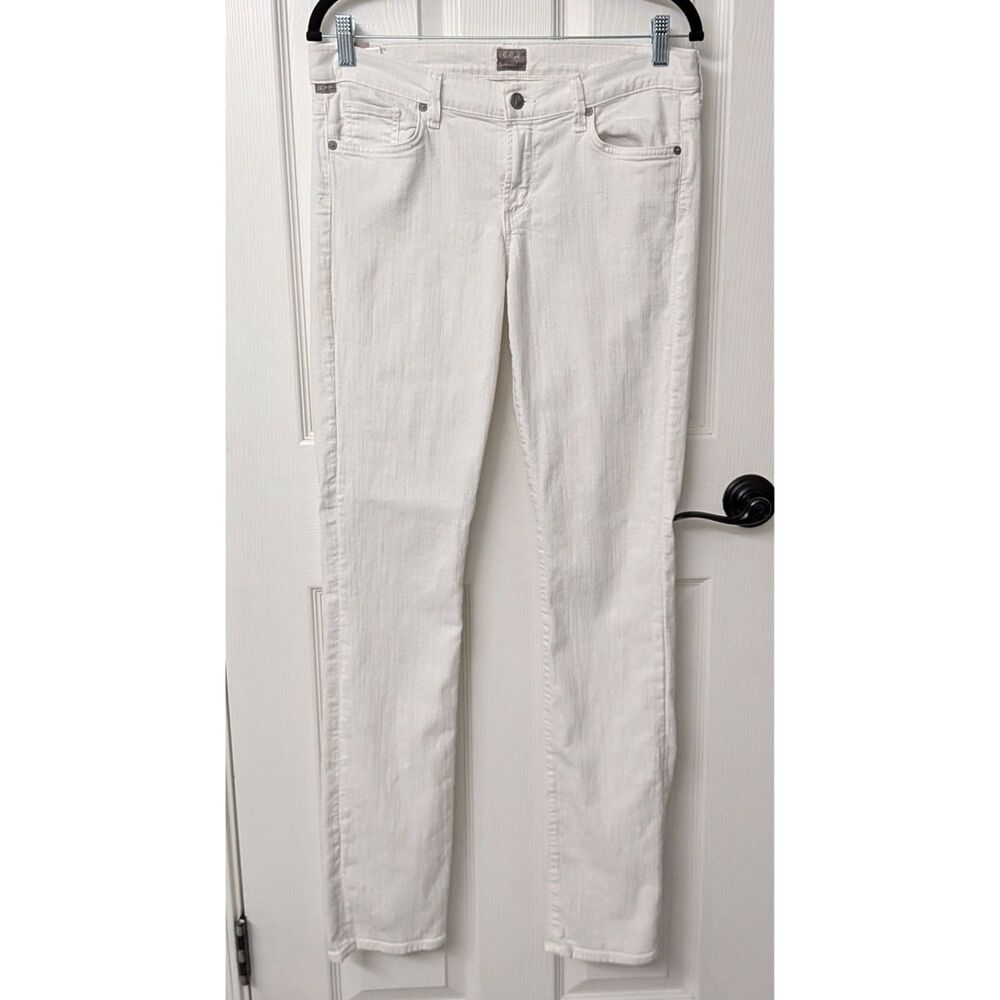 Citizens of Humanity Premium Straight Leg White Preppy Mid-Rise Ava Jeans SZ 30
